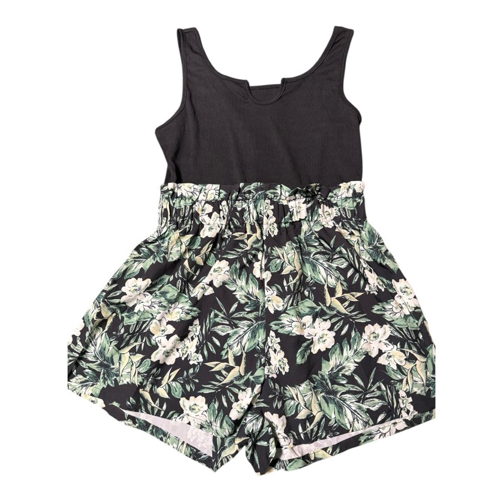 Floral & Black Women’s Romper